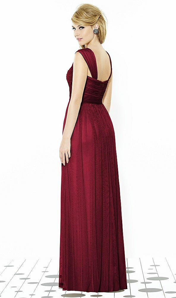 Back View - Burgundy After Six Bridesmaids Style 6724