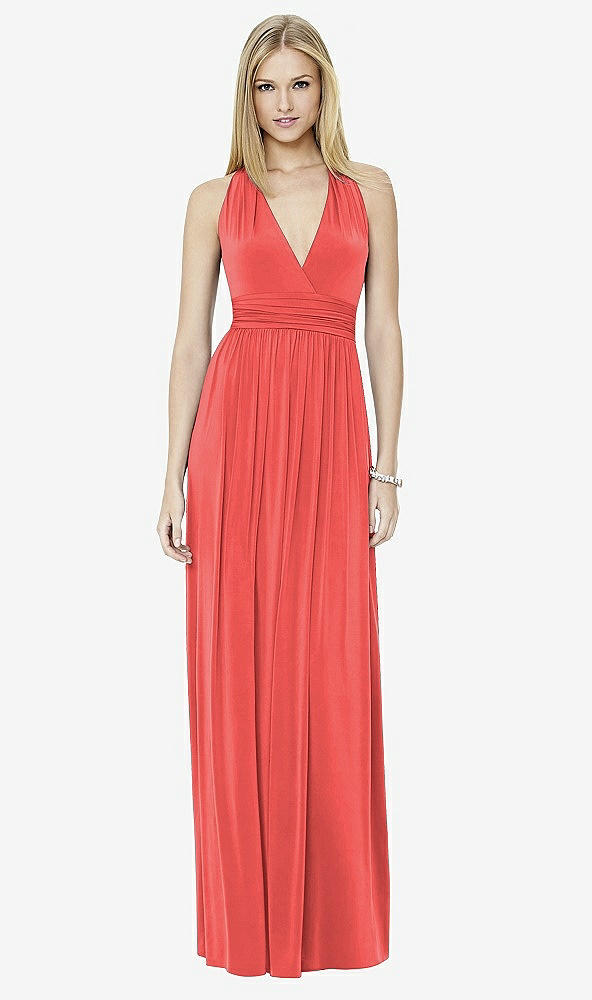 Front View - Perfect Coral Social Bridesmaids Style 8147