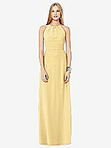 Front View Thumbnail - Buttercup Open-Back Shirred Halter Dress