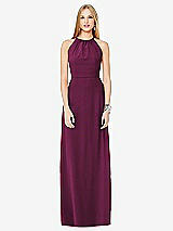 Front View Thumbnail - Ruby Open-Back Shirred Halter Dress