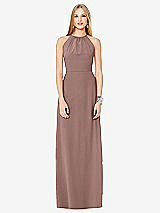 Front View Thumbnail - Sienna Open-Back Shirred Halter Dress