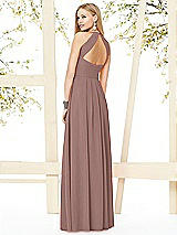 Rear View Thumbnail - Sienna Open-Back Shirred Halter Dress