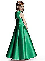 Rear View Thumbnail - Pantone Emerald Flower Girl Dress FL4041