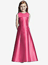 Front View Thumbnail - Forever Pink Flower Girl Dress FL4041