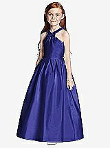Front View Thumbnail - Electric Blue Flower Girl Style FL4042