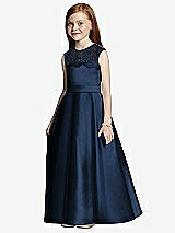 Front View Thumbnail - Midnight Navy Flower Girl Style FL4043