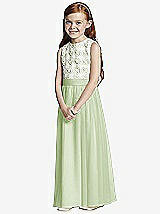 Front View Thumbnail - Limeade & Ivory Flower Girl Style FL4044