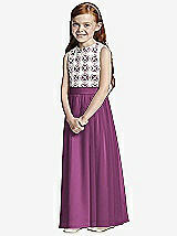Front View Thumbnail - Radiant Orchid & Ivory Flower Girl Style FL4044