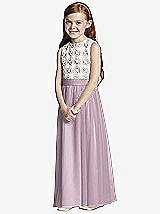 Front View Thumbnail - Suede Rose & Ivory Flower Girl Style FL4044