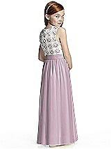Rear View Thumbnail - Suede Rose & Ivory Flower Girl Style FL4044