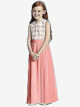 Front View Thumbnail - Apricot & Ivory Flower Girl Style FL4044