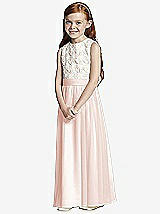 Front View Thumbnail - Blush & Ivory Flower Girl Style FL4044