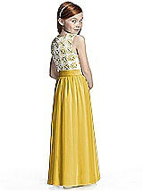Rear View Thumbnail - Marigold & Ivory Flower Girl Style FL4044