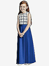 Front View Thumbnail - Sapphire & Ivory Flower Girl Style FL4044