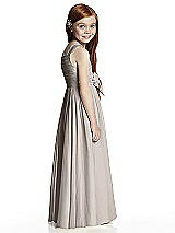 Rear View Thumbnail - Taupe Flower Girl Style FL4045