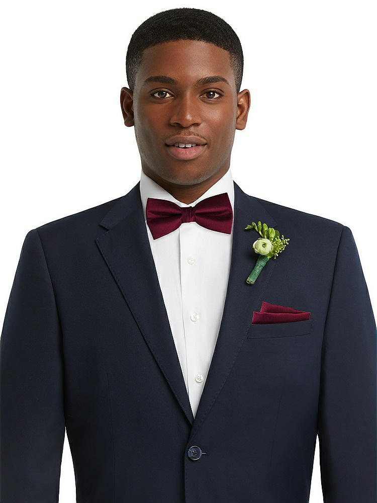 Front View - Cabernet Classic Yarn-Dyed Bow Ties by After Six