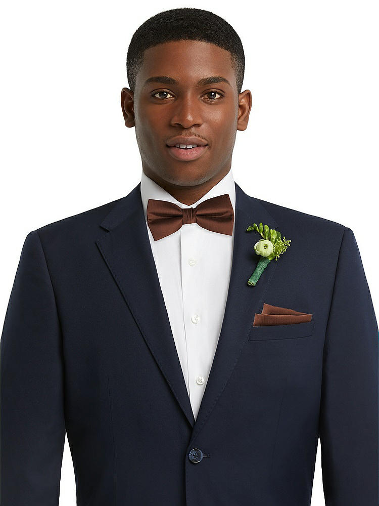 Front View - Cognac Classic Yarn-Dyed Bow Ties by After Six