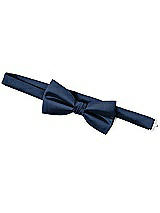 Rear View Thumbnail - Midnight Navy Classic Yarn-Dyed Bow Ties by After Six