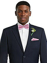 Front View Thumbnail - Powder Pink Classic Yarn-Dyed Bow Ties by After Six