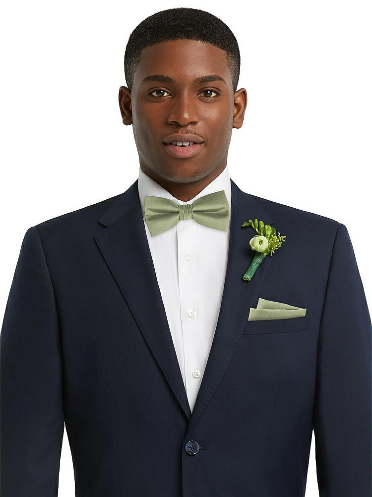 Front View - Sage Classic Yarn-Dyed Bow Ties by After Six