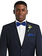 Front View Thumbnail - Sapphire Classic Yarn-Dyed Bow Ties by After Six