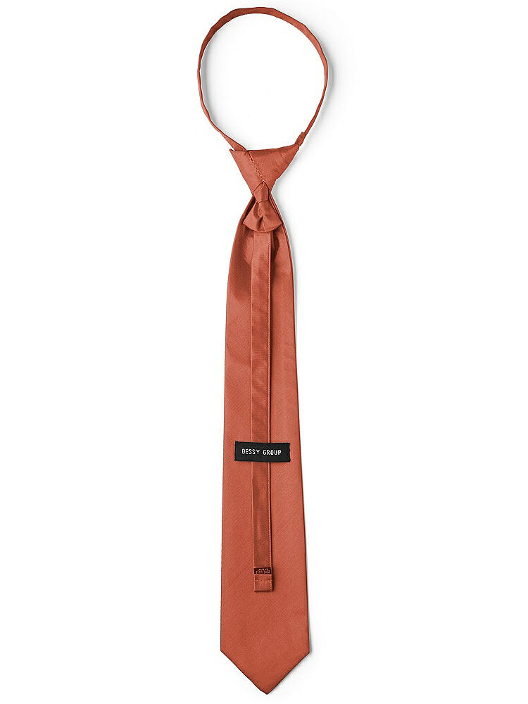 Back View - Burnt Orange Classic Yarn-Dyed Pre-Knotted Neckties by After Six