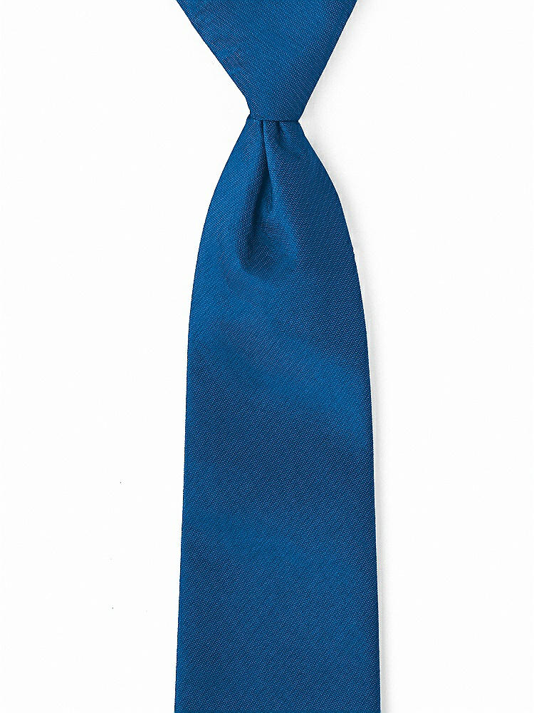 Front View - Cerulean Classic Yarn-Dyed Pre-Knotted Neckties by After Six