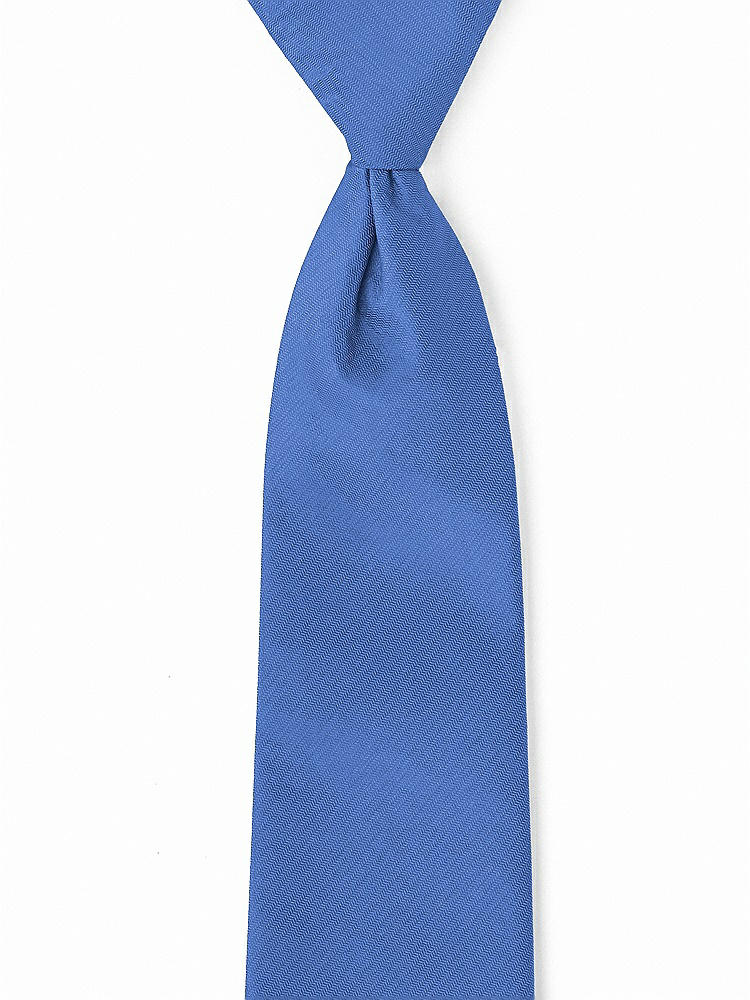 Front View - Cornflower Classic Yarn-Dyed Pre-Knotted Neckties by After Six