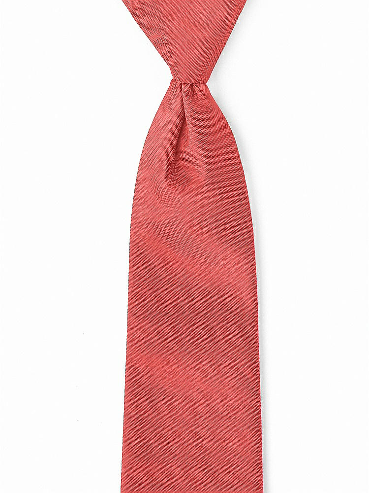 Front View - Perfect Coral Classic Yarn-Dyed Pre-Knotted Neckties by After Six