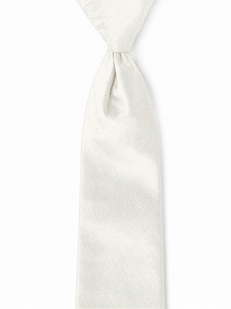 Front View - Ivory Classic Yarn-Dyed Pre-Knotted Neckties by After Six