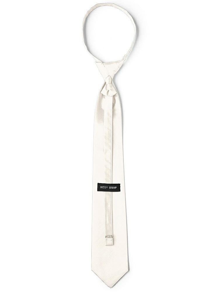Back View - Ivory Classic Yarn-Dyed Pre-Knotted Neckties by After Six