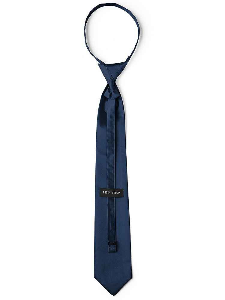 Back View - Midnight Navy Classic Yarn-Dyed Pre-Knotted Neckties by After Six
