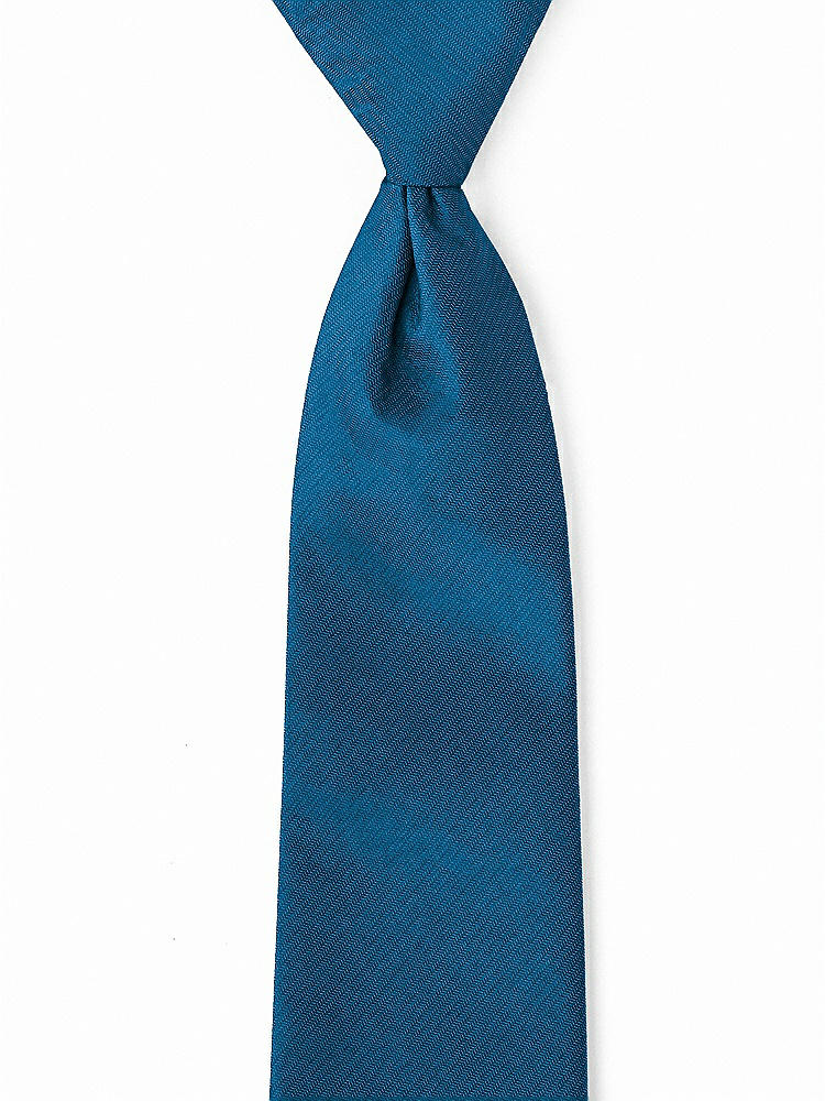 Front View - Ocean Blue Classic Yarn-Dyed Pre-Knotted Neckties by After Six