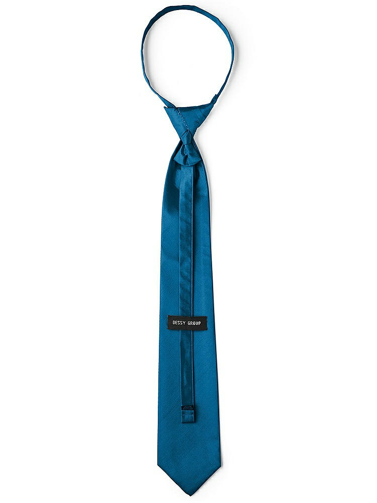 Back View - Ocean Blue Classic Yarn-Dyed Pre-Knotted Neckties by After Six