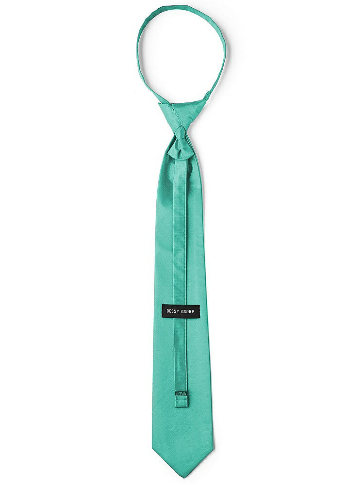 Back View - Pantone Turquoise Classic Yarn-Dyed Pre-Knotted Neckties by After Six