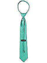 Rear View Thumbnail - Pantone Turquoise Classic Yarn-Dyed Pre-Knotted Neckties by After Six