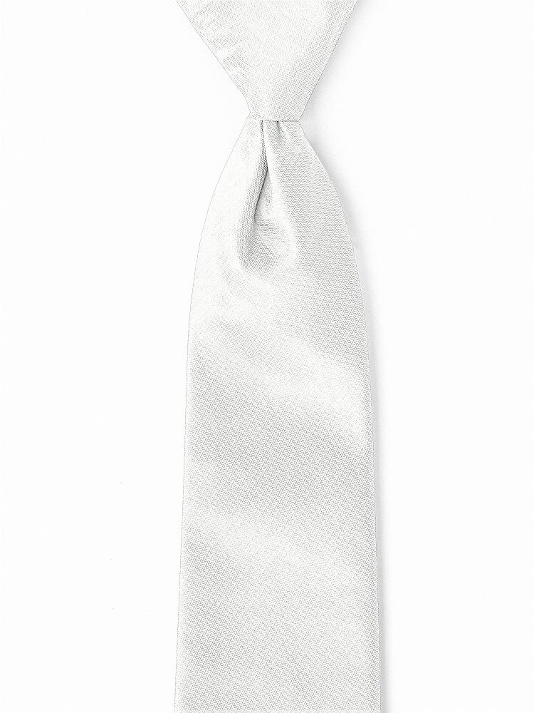 Front View - White Classic Yarn-Dyed Pre-Knotted Neckties by After Six