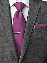 Rear View Thumbnail - Radiant Orchid Classic Yarn-Dyed Pocket Squares by After Six