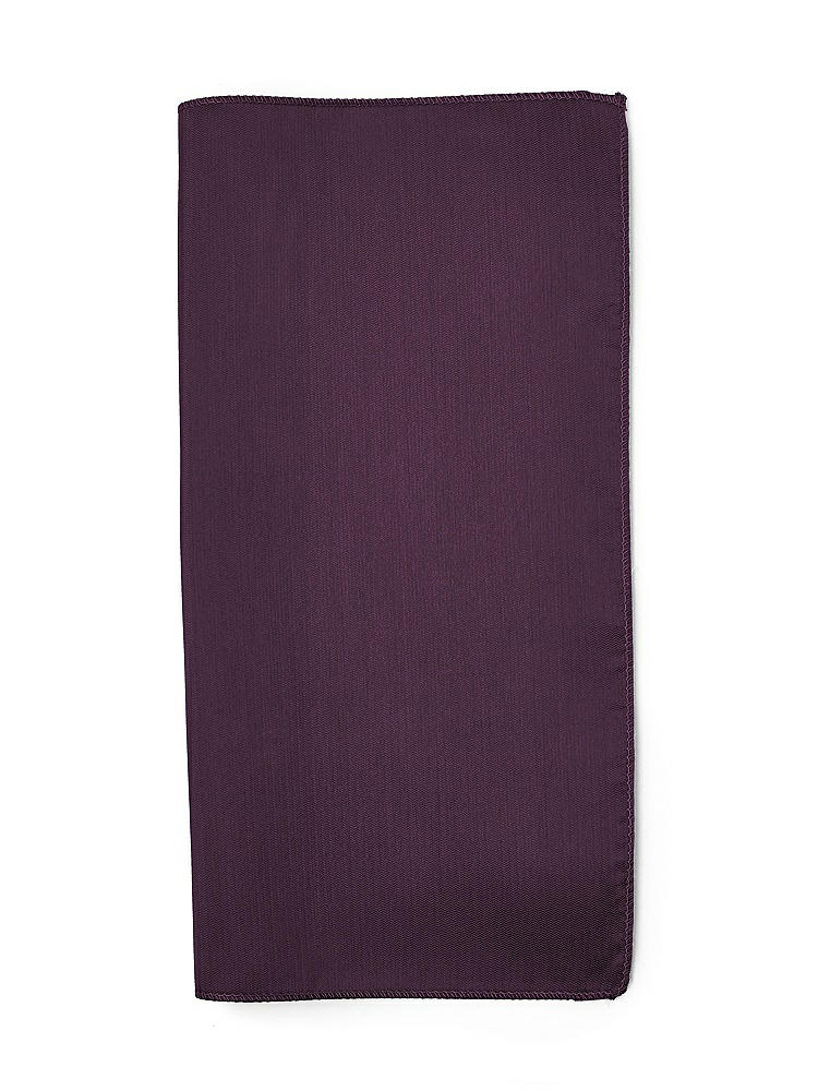 Front View - Aubergine Classic Yarn-Dyed Pocket Squares by After Six