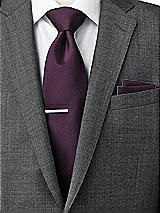 Rear View Thumbnail - Aubergine Classic Yarn-Dyed Pocket Squares by After Six