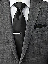 Rear View Thumbnail - Black Classic Yarn-Dyed Pocket Squares by After Six