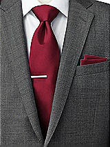 Rear View Thumbnail - Burgundy Classic Yarn-Dyed Pocket Squares by After Six