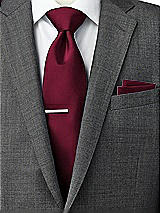 Rear View Thumbnail - Cabernet Classic Yarn-Dyed Pocket Squares by After Six