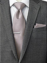 Rear View Thumbnail - Cashmere Gray Classic Yarn-Dyed Pocket Squares by After Six