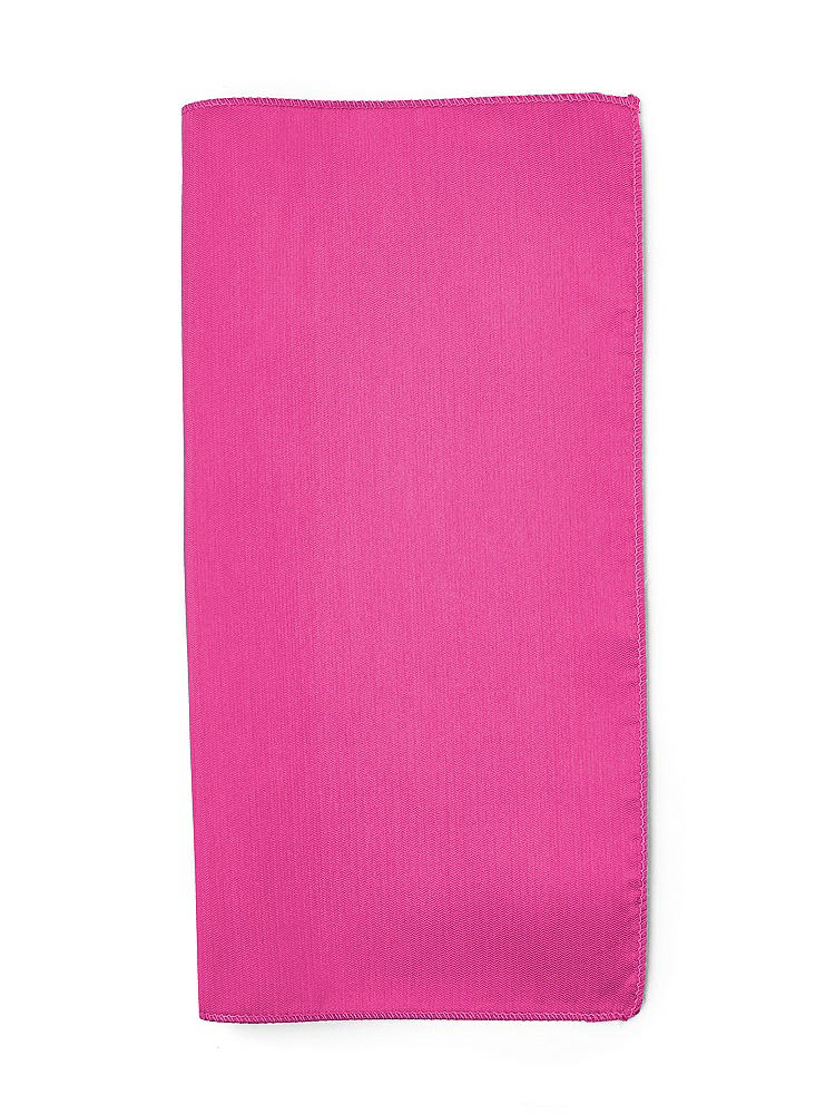 Front View - Fuchsia Classic Yarn-Dyed Pocket Squares by After Six