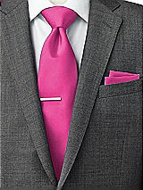 Rear View Thumbnail - Fuchsia Classic Yarn-Dyed Pocket Squares by After Six