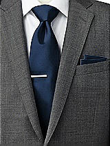 Rear View Thumbnail - Midnight Navy Classic Yarn-Dyed Pocket Squares by After Six