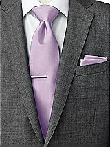 Rear View Thumbnail - Pale Purple Classic Yarn-Dyed Pocket Squares by After Six