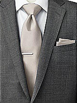 Rear View Thumbnail - Taupe Classic Yarn-Dyed Pocket Squares by After Six