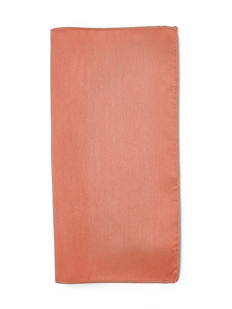Front View - Terracotta Copper Classic Yarn-Dyed Pocket Squares by After Six